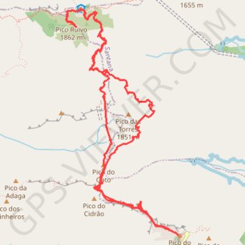 Pico do Ariero au Pico Ruivo GPS track, route, trail