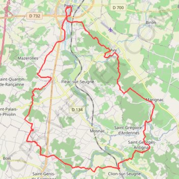 Pons 40 kms GPS track, route, trail