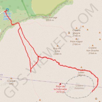 Réunion - J14 GPS track, route, trail