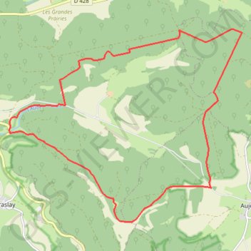 La source de l'Aube - Aujeurres GPS track, route, trail