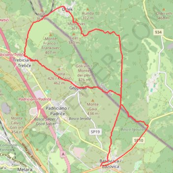 Basovizza-Orlek-Trebiciano-Gropada-Lipizza-Basovizza GPS track, route, trail