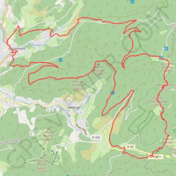 Autour du Grand Ventron GPS track, route, trail