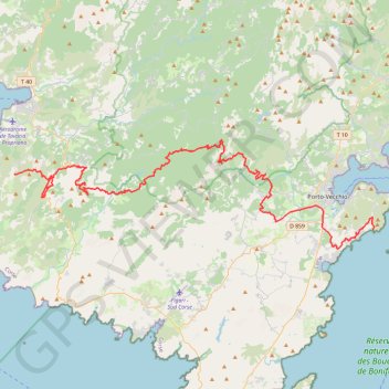 Mare a Mare sud etape 3 la conca palombaggia GPS track, route, trail