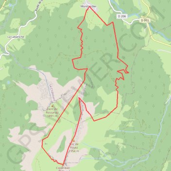 Mont Colombier depuis Montlardier GPS track, route, trail
