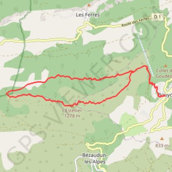 Cime de l'Estellier GPS track, route, trail