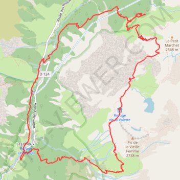 Refuge de la vallette GPS track, route, trail