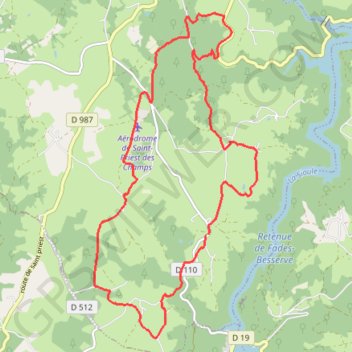 Les Combrailles - La Mazière GPS track, route, trail