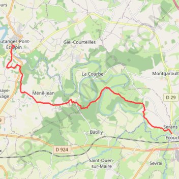 Chemin de Saint Michel (voie de Paris) etape 9 GPS track, route, trail