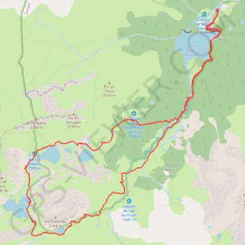 Lacs d'ayous GPS track, route, trail