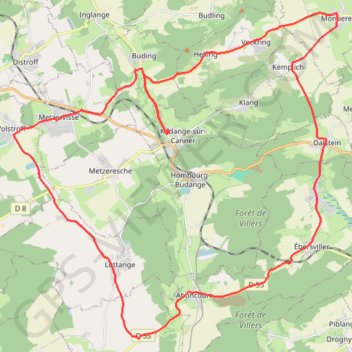 Kédange-sur-Canner GPS track, route, trail