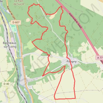 Randonnée sur Poligny 77 GPS track, route, trail