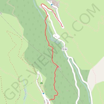 La porte des Garrotxes Variante Evol Oreilla GPS track, route, trail