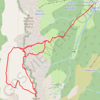 Grand Veymont Agnellerie et SW (Vercors) GPS track, route, trail
