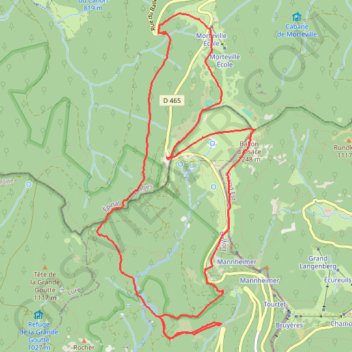Ballon d'Alsace côté jumenterie GPS track, route, trail