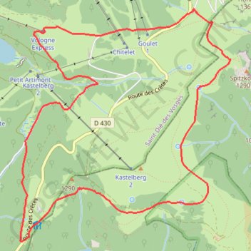 Tour du Kastelberg GPS track, route, trail