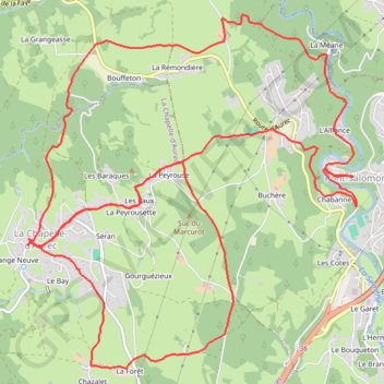 La Chapelle d'Aurec GPS track, route, trail