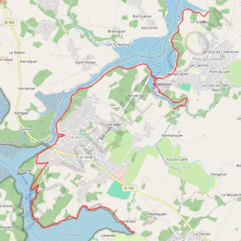 Tour du Golfe du Morbihan - Le Bono, Plougoumelen GPS track, route, trail