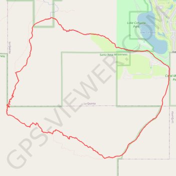 Lake Cahuilla to Cove Oasis Loop GPS track, route, trail