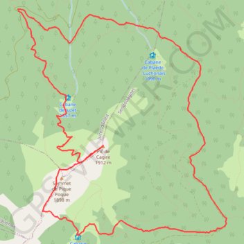 Pic de Cagire (France) GPS track, route, trail