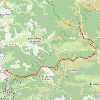 De Bel-air à la Bastide-Puylaurent GPS track, route, trail