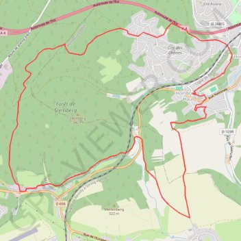 Rando circulaire au départ de Hombourg-Haut GPS track, route, trail