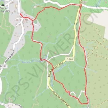 Banne - Le Poujol GPS track, route, trail