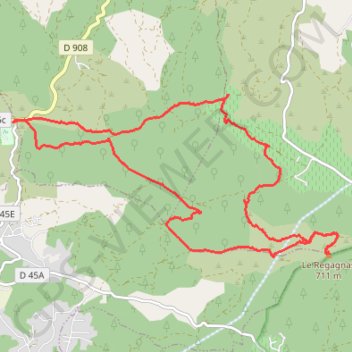 Le Jaillet Le Regagnas GPS track, route, trail