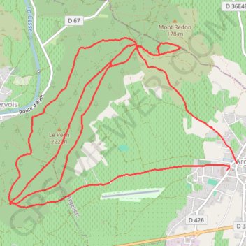 ARGELIERS, mont Caramel- 15km- 560m (27 11 22 Agnès) GPS track, route, trail