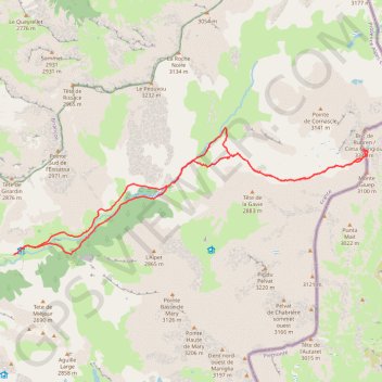 Maljasset col de Rubren GPS track, route, trail