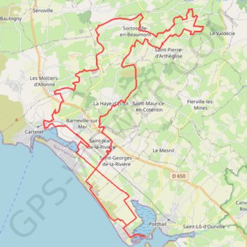 Raid de la côte des iles - Portbail GPS track, route, trail