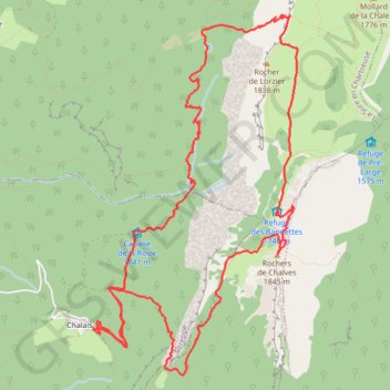 Bivouac aux Rochers de Chalves (Chartreuse) GPS track, route, trail
