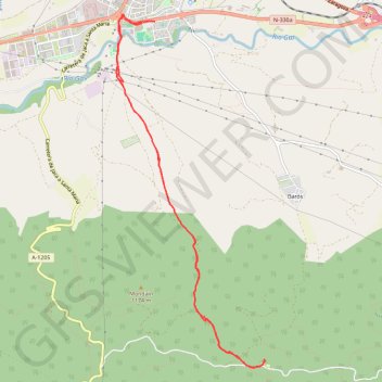 Jaca-Parador de Oroel GPS track, route, trail