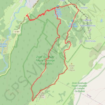 Jura - Crêt de la Neige en boucle depuis Lélex GPS track, route, trail