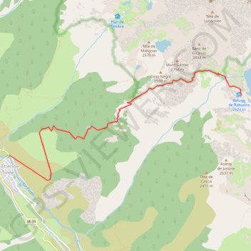 De Saint etienne de Tinée à Rabuons GPS track, route, trail