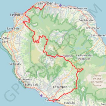 La Diagonale des Fous GPS track, route, trail