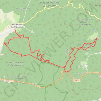 Autour de Saint-Benoit-la-Chipotte GPS track, route, trail