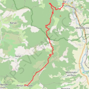 Sur les Pas des Huguenots - Rimon-et-Savel - Die GPS track, route, trail