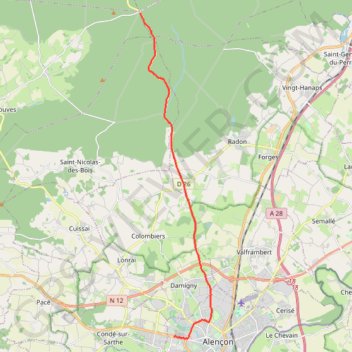 Alençon Médavy GPS track, route, trail