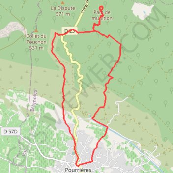 Pourrieres GPS track, route, trail