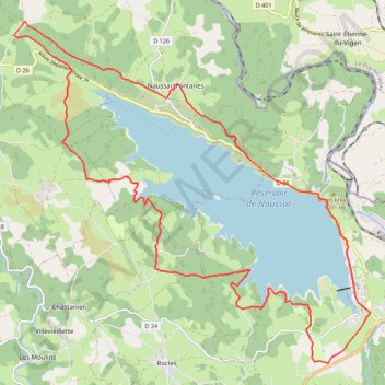 Gévaudan - Circuit du tour du Lac GPS track, route, trail