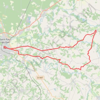 Dax - Mugron GPS track, route, trail