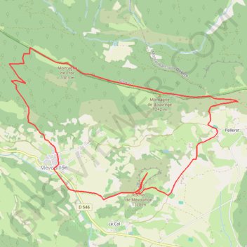 Montagne de Bouvrège GPS track, route, trail