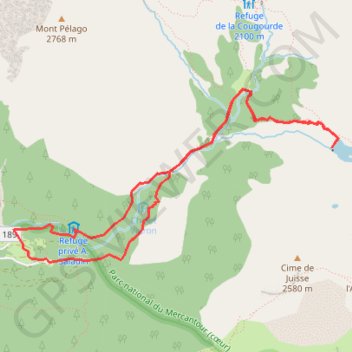 Lac de Trècolpas GPS track, route, trail