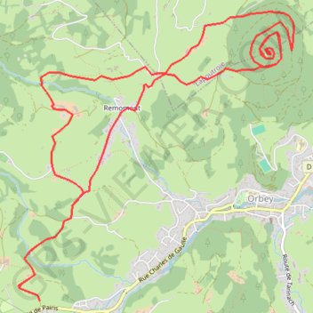 Orbey Chevremont Tour du Faudé GPS track, route, trail