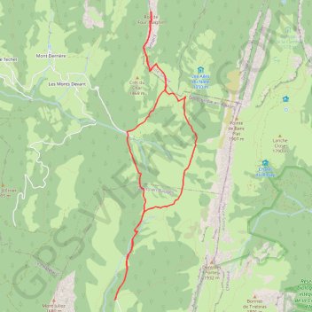 Bauges-Roc du Four Magnin GPS track, route, trail