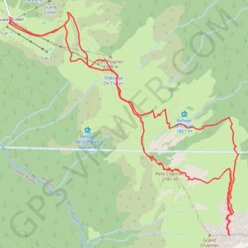 Grand Charnier d'Allevard, Face Nord (Belledonne) GPS track, route, trail