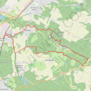 Du Perray aux Vaux de Cernay GPS track, route, trail