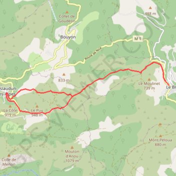 Tour Le broc - bezaudun GPS track, route, trail