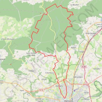 Croix de Médavy, Signal d'Écouves et Croix Madame GPS track, route, trail