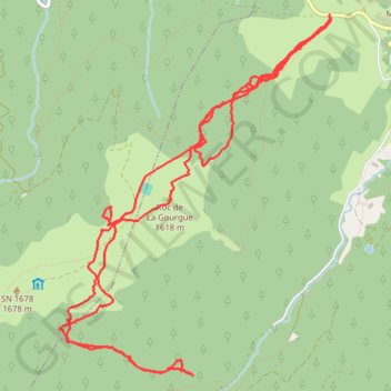 Ski Rando - Le Taulat - Roc de la Courgue GPS track, route, trail